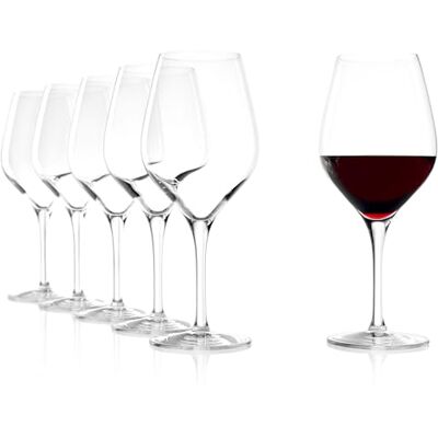 Stölzle Lausitz Taças de Vinho Tinto Exquisit Conjunto de 6 480ml – Elegantes Taças de Cristal para Vinho Tinto – Design para Máxima Liberação de Aromas – Apto para Lava-louças Stölzle Lausitz Taças de Vinho Tinto Exquisit Conjunto de 6 480ml – Elegantes Taças de Cristal para Vinho Tinto – Design para Máxima Liberação de Aromas – Apto para Lava-louças