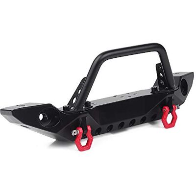 INJORA Pára-choques de metal com Tow Hook para 1:10 RC Crawler Axial SCX10 TRX4 INJORA Pára-choques de metal com Tow Hook para 1:10 RC Crawler Axial SCX10 TRX4