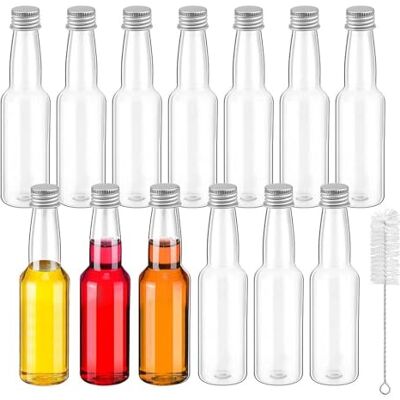 DAGORD 12 garrafas pequenas de plástico para encher garrafas de licor de 100 ml garrafas de licor de 100 ml para encher pequenas garrafas de licor vazias reutilizáveis com tampa para festas de casamento DAGORD 12 garrafas pequenas de plástico para encher garrafas de licor de 100 ml garrafas de licor de 100 ml para encher pequenas garrafas de licor vazias reutilizáveis com tampa para festas de casamento