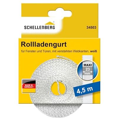 Schellenberg Correia de persiana Maxi 23 mm, 4,5 m, branca Schellenberg Correia de persiana Maxi 23 mm, 4,5 m, branca