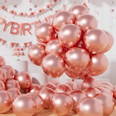 AULE Globos Oro Rosa Metalizados: 50 Piezas 12 Pulgadas Cumpleaños Globos Dorado Rosa Helio Látex Decoración para Fiesta Bodas San Valentín Compromiso Aniversario AULE Globos Oro Rosa Metalizados: 50 Piezas 12 Pulgadas Cumpleaños Globos Dorado Rosa Helio Látex Decoración para Fiesta Bodas San Valentín Compromiso Aniversario