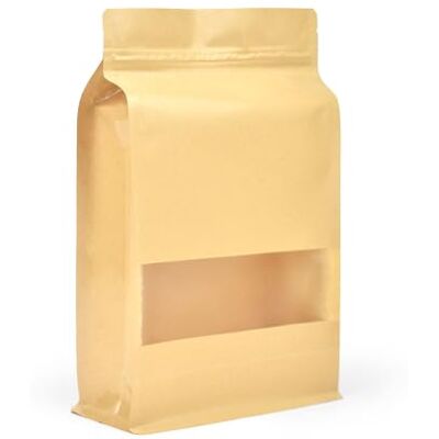 EVG Evergreen Goods 50 x sacos de papel Kraft com janela de fundo plano (180 x 280 mm) sacos de papel para aperitivos envelopes de papel Kraft para grãos de café, nozes, sementes e mais EVG Evergreen Goods 50 x sacos de papel Kraft com janela de fundo plano (180 x 280 mm) sacos de papel para aperitivos envelopes de papel Kraft para grãos de café, nozes, sementes e mais