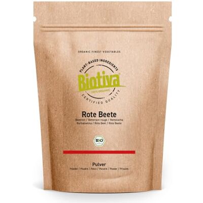 Biotiva Pó de beterraba vermelha 250 g sem aditivos vegano Embalado e certificado na Alemanha (DE-ÖKO-005) Biotiva Pó de beterraba vermelha 250 g sem aditivos vegano Embalado e certificado na Alemanha (DE-ÖKO-005)