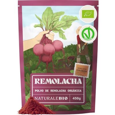 NaturaleBio Beterraba em pó Bio desidratada sem glúten 450 g. Beterraba desidratada em pó, sem glúten, para smoothies, sumos, tigelas e receitas coloridas. NaturaleBio Beterraba em pó Bio desidratada sem glúten 450 g. Beterraba desidratada em pó, sem glúten, para smoothies, sumos, tigelas e receitas coloridas.