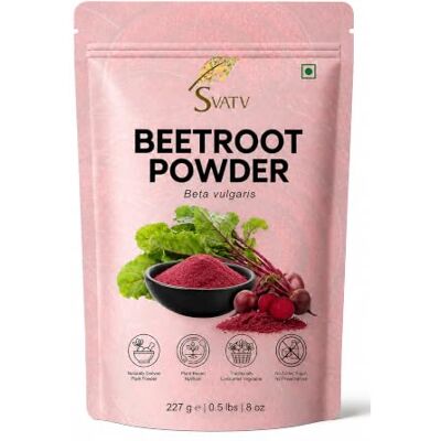 SVATV Pó de raiz de beterraba pura e natural, óxido nítrico natural Beet Root Powder 227 g SVATV Pó de raiz de beterraba pura e natural, óxido nítrico natural Beet Root Powder 227 g