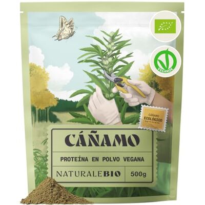 NaturaleBio Proteína de cânhamo em pó Bio Vegana 500 g. Proteína vegetal de cânhamo, rica em proteína e fibra, baixa em açúcar, para batidos, smoothies e pastelaria. NaturaleBio Proteína de cânhamo em pó Bio Vegana 500 g. Proteína vegetal de cânhamo, rica em proteína e fibra, baixa em açúcar, para batidos, smoothies e pastelaria.