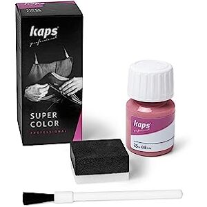 Kaps Conjunto de tinta para sapatos e bolsas de couro e têxtil com esponja e pincel, super cor, 70 cores (160 rosa) Kaps Conjunto de tinta para sapatos e bolsas de couro e têxtil com esponja e pincel, super cor, 70 cores (160 rosa)
