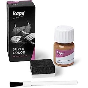 Kaps Conjunto de tinta para sapatos e bolsas de couro e têxtil com esponja e pincel, super cor, 70 cores (109 gazela) Kaps Conjunto de tinta para sapatos e bolsas de couro e têxtil com esponja e pincel, super cor, 70 cores (109 gazela)