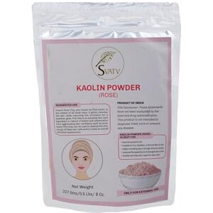 SVATV Pó de caulim rosa para máscara facial maquilhagem em pó para a pele à base de ervas, bomba de banho Dyi Spa máscara de lama para fazer sabão facial 227 gramas SVATV Pó de caulim rosa para máscara facial maquilhagem em pó para a pele à base de ervas, bomba de banho Dyi Spa máscara de lama para fazer sabão facial 227 gramas