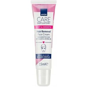 AVON Care Soft & Smooth Creme depilatório facial em 2,5 minutos, 15 ml AVON Care Soft & Smooth Creme depilatório facial em 2,5 minutos, 15 ml