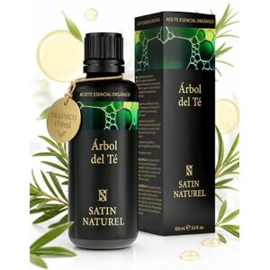 Satin Naturel Óleo de árvore de chá 100% puro 100 ml, orgânico e vegano, cuidados com a pele, contra acne e imperfeições, óleo natural para o cabelo e o rosto Satin Naturel Óleo de árvore de chá 100% puro 100 ml, orgânico e vegano, cuidados com a pele, contra acne e imperfeições, óleo natural para o cabelo e o rosto