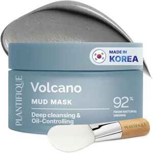Plantifique Máscara facial coreana argila vulcânica e mar morto – máscara facial carvão, ácido hialurónico, óleo de jojoba e manteiga de carité, purifica, refina poros, hidratação e calma, 110 g Plantifique Máscara facial coreana argila vulcânica e mar morto – máscara facial carvão, ácido hialurónico, óleo de jojoba e manteiga de carité, purifica, refina poros, hidratação e calma, 110 g
