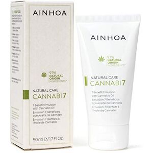 AINHOA Cosmetics CANNABI7 Emulsão 7 benefícios com óleo de cannabis orgânico de 50 ml, creme facial pele normal/mista. 0% THC. Pele com acne e sensível. AINHOA Cosmetics CANNABI7 Emulsão 7 benefícios com óleo de cannabis orgânico de 50 ml, creme facial pele normal/mista. 0% THC. Pele com acne e sensível.