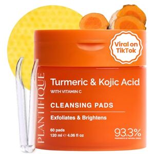 Plantifique Almofadas Esfoliantes com Ácido Kójico, Açafrão, Ceramida e Niacinamida Kojic Acid & Turmeric Cleansing Pads Rejuvenescimento e Limpeza Facial 60 peças Plantifique Almofadas Esfoliantes com Ácido Kójico, Açafrão, Ceramida e Niacinamida Kojic Acid & Turmeric Cleansing Pads Rejuvenescimento e Limpeza Facial 60 peças