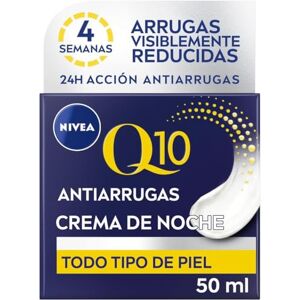 NIVEA Q10 Antiarrugas Power Creme de Noite Regenerador Hidrata, Regenera, Reduz e Previne Rugas Q10 Puro, Creatina e Ácido Hialurónico 2x Booster de Colagénio Todos os Tipos de Pele 50 ml NIVEA Q10 Antiarrugas Power Creme de Noite Regenerador Hidrata, Regenera, Reduz e Previne Rugas Q10 Puro, Creatina e Ácido Hialurónico 2x Booster de Colagénio Todos os Tipos de Pele 50 ml