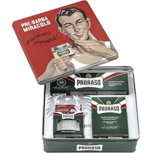 Proraso Vintage Selection, Gama Refrescante (pack trío), kit de cuidado de barba de luxo com creme de pré-barba, sabonete em tubo e bálsamo pós-barba, fabricado em Itália Proraso Vintage Selection, Gama Refrescante (pack trío), kit de cuidado de barba de luxo com creme de pré-barba, sabonete em tubo e bálsamo pós-barba, fabricado em Itália