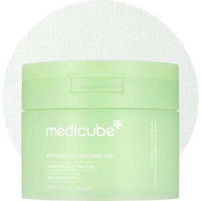 medicube Exosome CICA Tea Tree Almofadas faciais, calmantes com centella asiática, cuidados diários hidratantes e macios, Skincare coreano, vegano, 100 discos medicube Exosome CICA Tea Tree Almofadas faciais, calmantes com centella asiática, cuidados diários hidratantes e macios, Skincare coreano, vegano, 100 discos