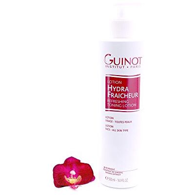 Guinot Loção Hydra Fraîcheur Loção tonificante refrescante 500 ml + bomba (tamanho do salão) Guinot Loção Hydra Fraîcheur Loção tonificante refrescante 500 ml + bomba (tamanho do salão)