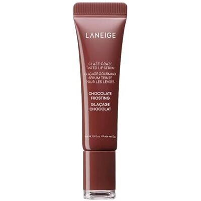 LANEIGE ORIGINAL Glaze Craze Tinted Lip Serum Sérum Labial Com Cor 12 gramas by BELLA (CHOCOLATE FROSTING, 12 g (Pacote de 1)) LANEIGE ORIGINAL Glaze Craze Tinted Lip Serum Sérum Labial Com Cor 12 gramas by BELLA (CHOCOLATE FROSTING, 12 g (Pacote de 1))