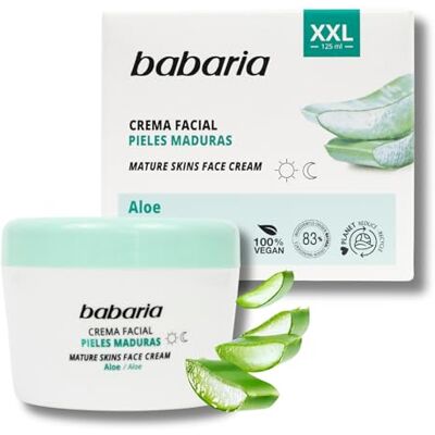 Babaria Creme anti-rugas mulher e homem com aloé vera puro 100% creme hidratante facial mulher X l 125 ml cremes faciais homem com aloé vera puro Babaria Creme anti-rugas mulher e homem com aloé vera puro 100% creme hidratante facial mulher X l 125 ml cremes faciais homem com aloé vera puro