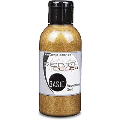 Senjo Color Pintura Corporal Básica I cor de rosto e corpo I cosméticos, dermatologicamente testado I carnaval, fantasias I 75 ml I ouro Senjo Color Pintura Corporal Básica I cor de rosto e corpo I cosméticos, dermatologicamente testado I carnaval, fantasias I 75 ml I ouro