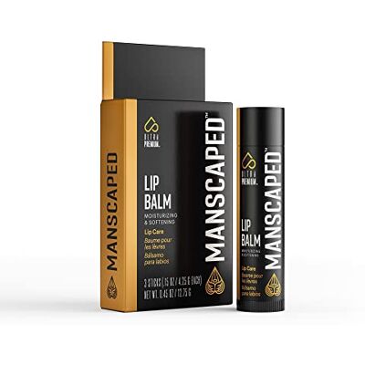 MANSCAPED Lábio hidratante e calmante de com vitamina E, óleo de menta e óleo de eucalipto para reparar os lábios rachados, com acabamento mate (embalagem de 3) MANSCAPED Lábio hidratante e calmante de com vitamina E, óleo de menta e óleo de eucalipto para reparar os lábios rachados, com acabamento mate (embalagem de 3)