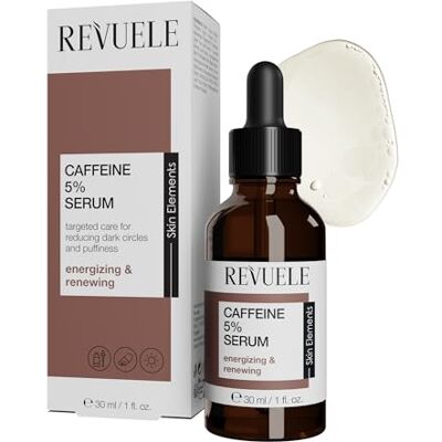 Revuele Sérum facial com 5% de cafeína, energizante para o inchaço e a pele cansada, com niacinamida e pantenol, 30 ml Revuele Sérum facial com 5% de cafeína, energizante para o inchaço e a pele cansada, com niacinamida e pantenol, 30 ml