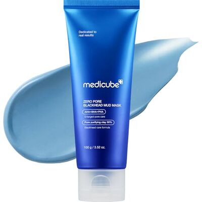 medicube Máscara facial Zero Pore Blackhead Mud que arrefece e reafirma os poros, fórmula de 3 minutos de secagem rápida com Aha, Bha, Pha e argila purificadora de poros de 104 ml medicube Máscara facial Zero Pore Blackhead Mud que arrefece e reafirma os poros, fórmula de 3 minutos de secagem rápida com Aha, Bha, Pha e argila purificadora de poros de 104 ml