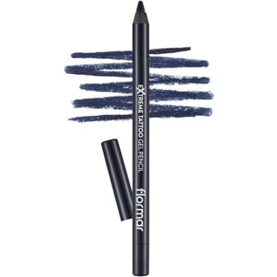 Flormar Extreme Tattoo Gel Pencil com brilho, lápis de olho resistente à água, alta pigmentação, longa duração, impermeável, Eyeliner para maquilhagem dos olhos, 004 Intensiv Blau Flormar Extreme Tattoo Gel Pencil com brilho, lápis de olho resistente à água, alta pigmentação, longa duração, impermeável, Eyeliner para maquilhagem dos olhos, 004 Intensiv Blau