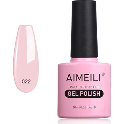 AIMEILI Vernizes semipermanentes de unhas em gel UV LED gel de unhas Soak Off transparente Rose Nude (022) 10 ml AIMEILI Vernizes semipermanentes de unhas em gel UV LED gel de unhas Soak Off transparente Rose Nude (022) 10 ml