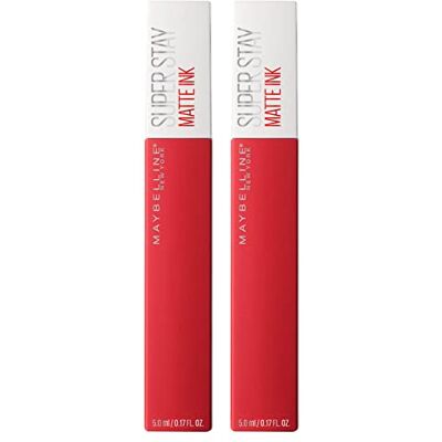 Maybelline New York SuperStay Matte Ink Batom com Cobertura Uniforme de Longa Duração 16h com Aplicador em Ponta Cor 20 Pioneer 2 Batons Maybelline New York SuperStay Matte Ink Batom com Cobertura Uniforme de Longa Duração 16h com Aplicador em Ponta Cor 20 Pioneer 2 Batons