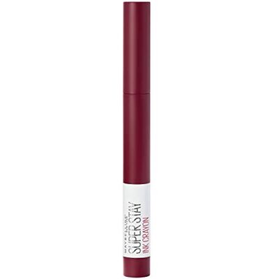 Maybelline Batom New York Super Stay Ink Crayon mate de longa duração, número 55 Make It Happen, 1,5 g Maybelline Batom New York Super Stay Ink Crayon mate de longa duração, número 55 Make It Happen, 1,5 g