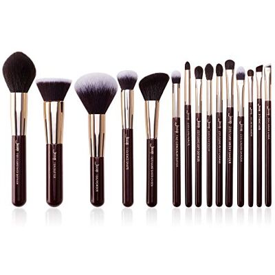 Jessup de pincéis de maquilhagem , 15 peças com base em pó, contorno, blush, mistura de sombras de olhos, corretivo, delineador de sobrancelhas, brochas, Zinfandel T283 Jessup de pincéis de maquilhagem , 15 peças com base em pó, contorno, blush, mistura de sombras de olhos, corretivo, delineador de sobrancelhas, brochas, Zinfandel T283