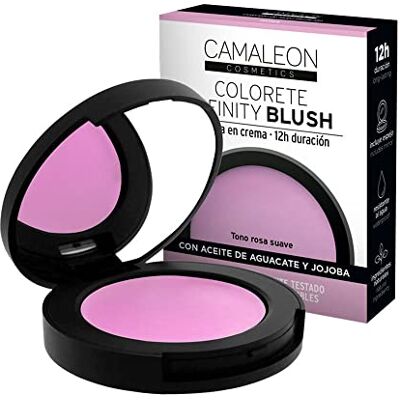 CAMALEON Cosméticos Colorete Infinity Blush 12 horas Tom rosa macio longa duração textura em creme vegano. CAMALEON Cosméticos Colorete Infinity Blush 12 horas Tom rosa macio longa duração textura em creme vegano.
