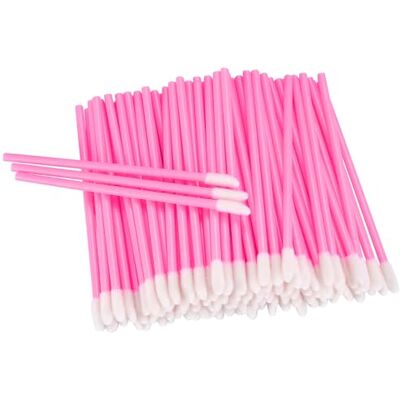 VIVIIHOO 100 pincéis descartáveis para lábios, batons, pincéis de maquilhagem para sobrancelhas, kit de ferramentas de beleza (rosa vermelho) VIVIIHOO 100 pincéis descartáveis para lábios, batons, pincéis de maquilhagem para sobrancelhas, kit de ferramentas de beleza (rosa vermelho)
