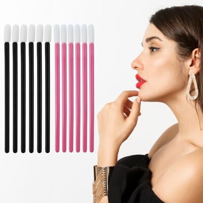CARANNACLTD 200 pincéis descartáveis para lábios, aplicador de batom, corretivo, pincel aplicador de lábios CARANNACLTD 200 pincéis descartáveis para lábios, aplicador de batom, corretivo, pincel aplicador de lábios