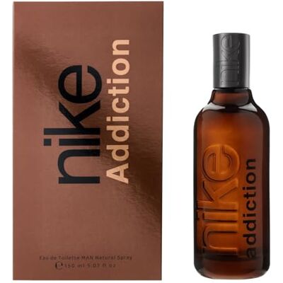 Nike Addiction Man 150 ml, Colonia Hombre, Perfume Formato Líquido, Eau de Toilette Natural y Masculina, Aroma Amaderado Balsámico, Fragancia Fresca y de Larga Duración Nike Addiction Man 150 ml, Colonia Hombre, Perfume Formato Líquido, Eau de Toilette Natural y Masculina, Aroma Amaderado Balsámico, Fragancia Fresca y de Larga Duración