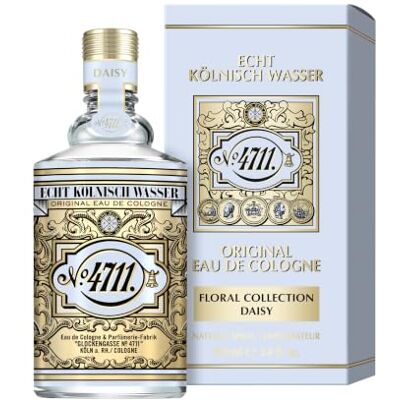 4711 ® Floral Collection Daisy Eau de Cologne: fresca doce delicada, spray natural de 100 ml ® Floral Collection Daisy – fresca fragancia delicada y encantadora, con ligera esencia floral, ideal para cada día. 4711 ® Floral Collection Daisy Eau de Cologne: fresca doce delicada, spray natural de 100 ml ® Floral Collection Daisy – fresca fragancia delicada y encantadora, con ligera esencia floral, ideal para cada día.