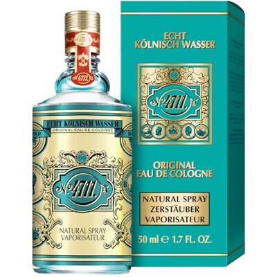 4711 ® Original Eau de Cologne Eau de Cologne em spray natural de 50 ml perfume clássico num frasco icónico fragrância característica unissexo para o bem-estar do corpo, da mente e da alma 4711 ® Original Eau de Cologne Eau de Cologne em spray natural de 50 ml perfume clássico num frasco icónico fragrância característica unissexo para o bem-estar do corpo, da mente e da alma