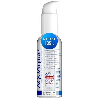 JOYDIVISION Original AQUAglide 125 ml gel lubrificante natural, lubrificante cristalino e vegano, pH otimizado e compatível com preservativos de látex JOYDIVISION Original AQUAglide 125 ml gel lubrificante natural, lubrificante cristalino e vegano, pH otimizado e compatível com preservativos de látex