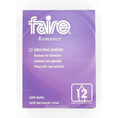 Faire Romance Preservativos transparentes, conjunto de 12 Faire Romance Preservativos transparentes, conjunto de 12