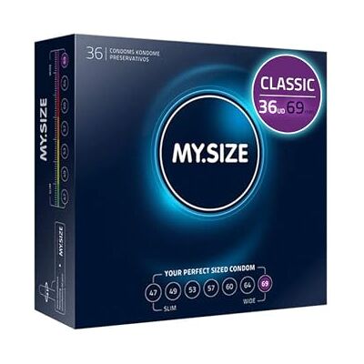 MY.SIZE Preservativo 69 mm, 36 peças: ajuste perfeito e tamanho adequado para todos MY.SIZE Preservativo 69 mm, 36 peças: ajuste perfeito e tamanho adequado para todos