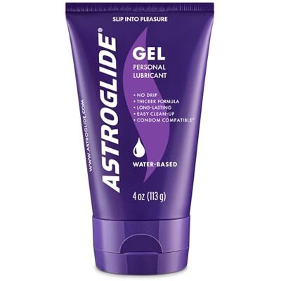 Astroglide Gel pessoal lubrificante Super Slick Gel Formula Glides on Like Liquid Velvet and Easily Rinses Off in Water: Tamanho 4 onças. by Astroglide Gel pessoal lubrificante Super Slick Gel Formula Glides on Like Liquid Velvet and Easily Rinses Off in Water: Tamanho 4 onças. by