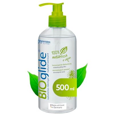 JOYDIVISION Original BIOglide gel lubrificante neutro 500 ml Lubrificante 100% natural e vegano Gel lubrificante orgânico à base de água adequado para preservativos de látex Lubrificação à base JOYDIVISION Original BIOglide gel lubrificante neutro 500 ml Lubrificante 100% natural e vegano Gel lubrificante orgânico à base de água adequado para preservativos de látex Lubrificação à base