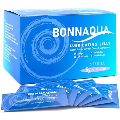 Bonnaqua Bolsas gel lubrificante esterilizado em bolsas, solúvel em água com embalagem fácil de arranhar (cerca de 5 g caixa de 150) Bonnaqua Bolsas gel lubrificante esterilizado em bolsas, solúvel em água com embalagem fácil de arranhar (cerca de 5 g caixa de 150)
