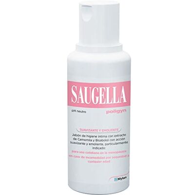 Saugella Poligyn Gel íntimo para mulheres na Menopausa limpeza delicada e alívio de secagem r, respeita o pH e protege a pele sensível 250 ml Saugella Poligyn Gel íntimo para mulheres na Menopausa limpeza delicada e alívio de secagem r, respeita o pH e protege a pele sensível 250 ml