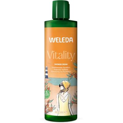 WELEDA Bio Vitality XL gel de banho vegano, cosmético natural, espinheiro mar, para mulheres e homens, com aroma de toranja/sândalo, cuidado natural com a pele, sabão de duche para limpeza WELEDA Bio Vitality XL gel de banho vegano, cosmético natural, espinheiro mar, para mulheres e homens, com aroma de toranja/sândalo, cuidado natural com a pele, sabão de duche para limpeza
