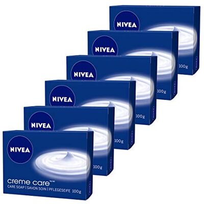 NIVEA Sabão para cuidados em creme 6 x 100 g NIVEA Sabão para cuidados em creme 6 x 100 g