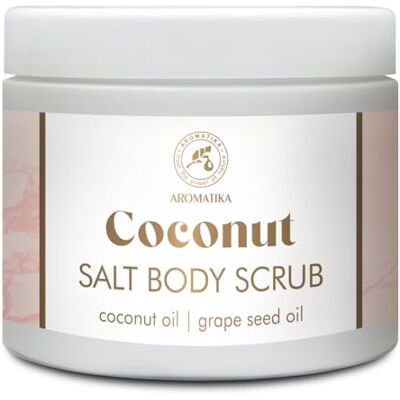 Trust Esfoliação corporal coco 500 g esfoliação corporal com sal esfoliação corporal com óleo de coco e óleo de semente de uva cuidado com a pele cuidado com as mãos aroma a coco Body Scrub Trust Esfoliação corporal coco 500 g esfoliação corporal com sal esfoliação corporal com óleo de coco e óleo de semente de uva cuidado com a pele cuidado com as mãos aroma a coco Body Scrub