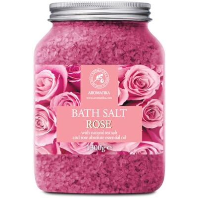 Trust Sal de banho de rosas 1300 g sal marinho com óleo essencial de alisandro 100 % natural sal de banho natural rosas para dormir bem alívio do stress beleza Corporal relaxamento Trust Sal de banho de rosas 1300 g sal marinho com óleo essencial de alisandro 100 % natural sal de banho natural rosas para dormir bem alívio do stress beleza Corporal relaxamento